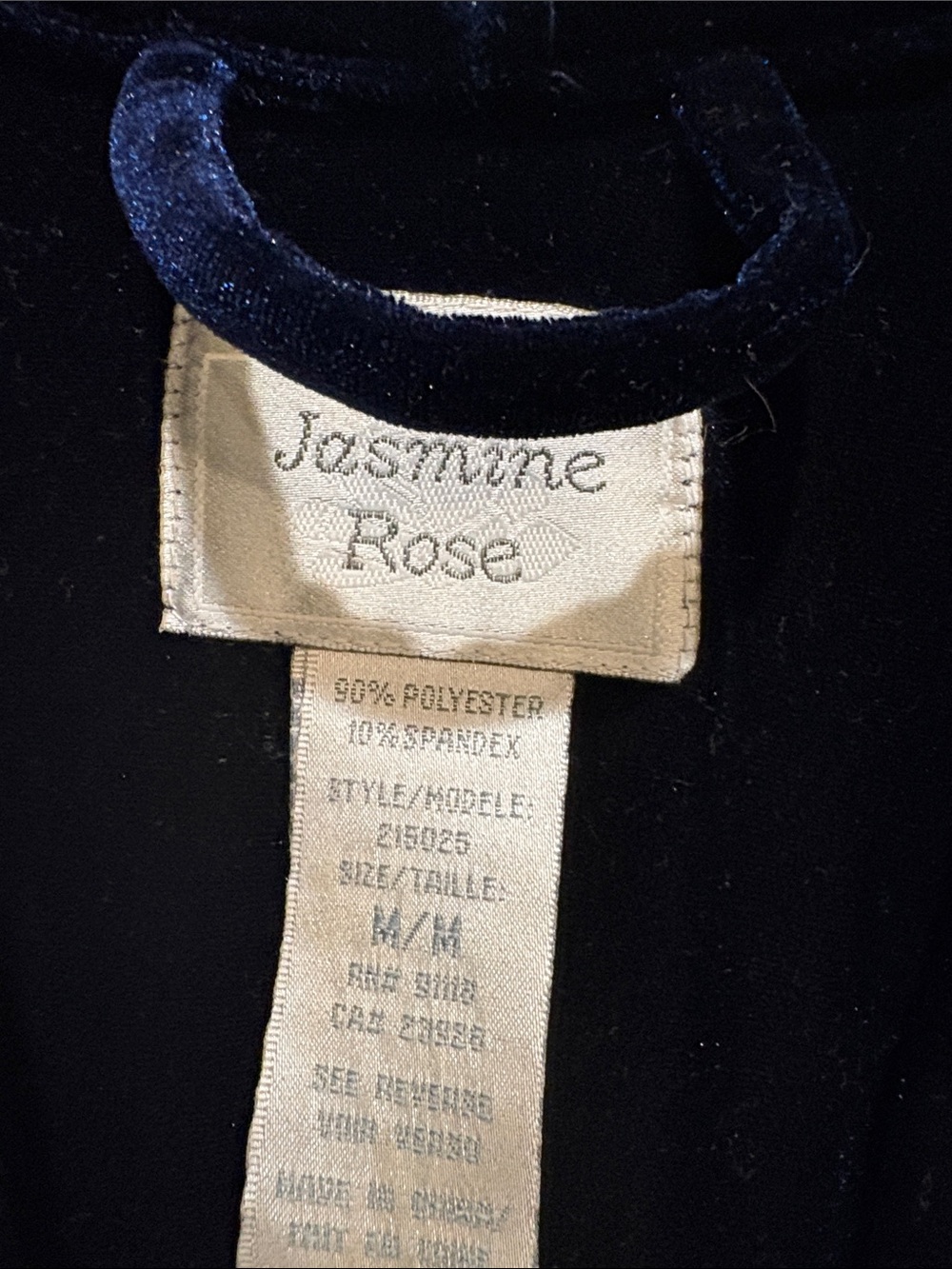 Velvet Long Robe with Shawl Collar - Navy - Picture 2 of 3